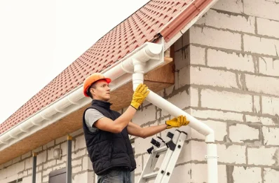 Pose et remplacement de gouttières à Etsaut